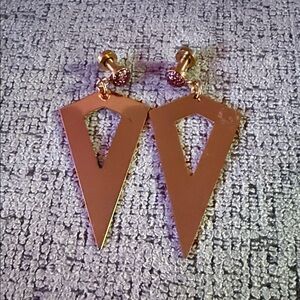 Geometric Rose Gold Earrings